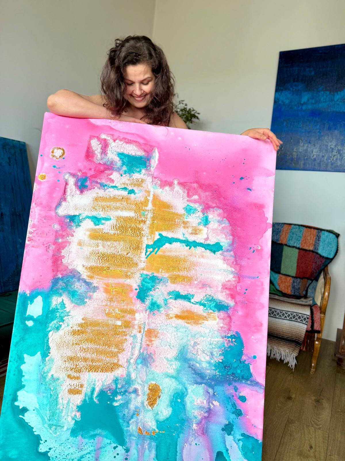 Obraz „Bruno i Róża” — 140 × 100 CM